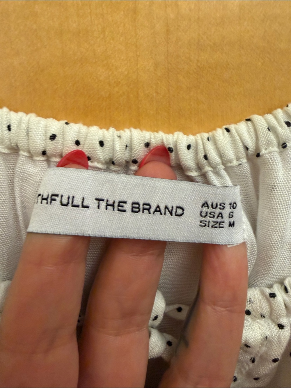FAITHFULL THE BRAND
Maurelle Polka-Dot Print Linen Midi Dress size medium - Picture 6 of 10